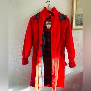 Vintagee Sportables Red Corduroy Cotton Wool Blend Coat